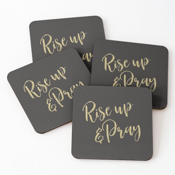 Item preview, Gold Rise Up & Pray Quote-Christian designed and sold by motivateme.