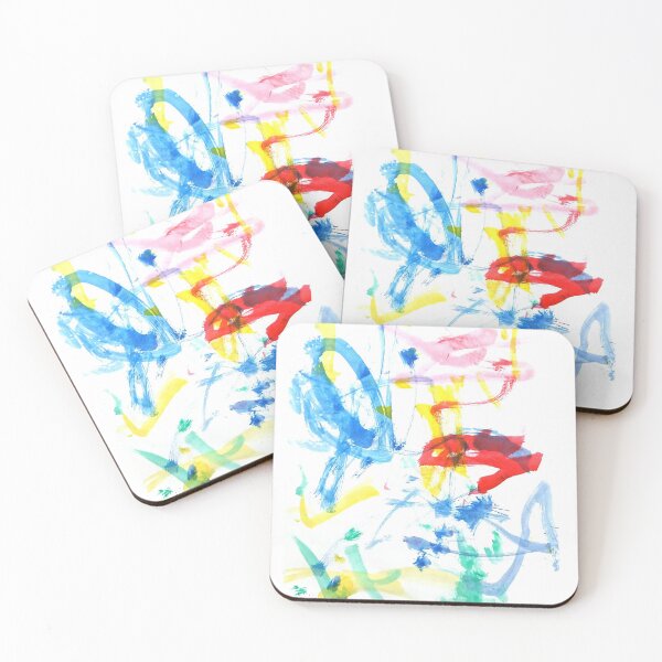 Item preview, rojo azul amarillo y verde abstracto designed and sold by ColorandColor.