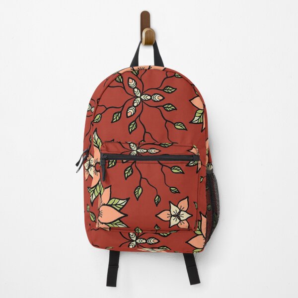 Item preview, Floral Pattern in crimson-orange colours designed and sold by Julia Rudens.