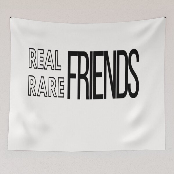 Item preview, Real friends Rare friends Whte designed and sold by Shineyarts.