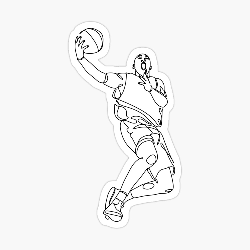 sketch of basketball player 9743123 Vector Art at Vecteezy