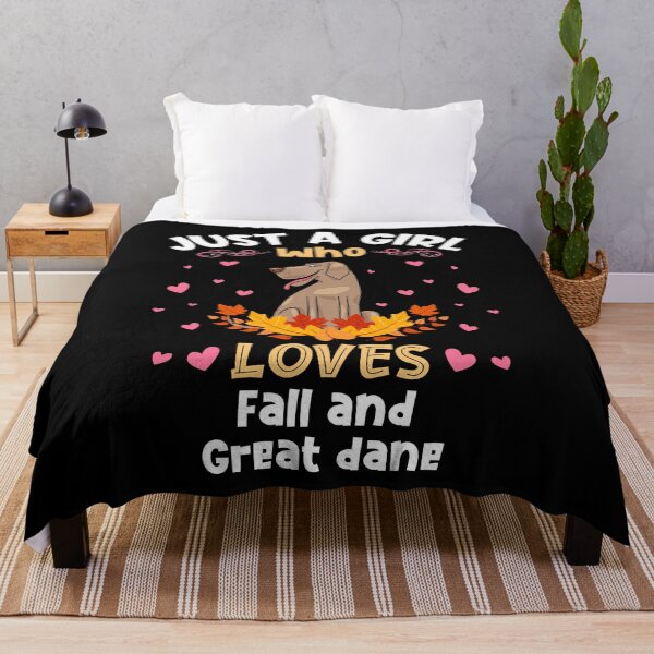 Aperçu de l'œuvre Juste une fille qui aime le grand danois créée et vendue par Hananiah Merch.