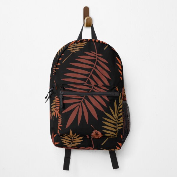 Item preview, Palm multicolored leaves on black background. designed and sold by Polanika.