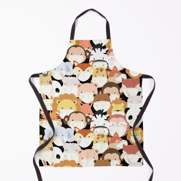 Item preview, Cute Animals Wearing Face Mask designed and sold by 3bythelake.
