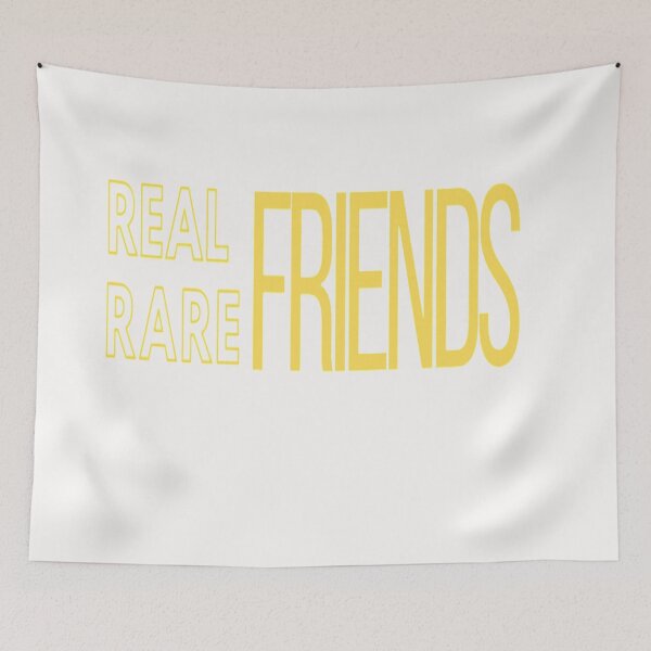 Item preview, Real friends Rare friends Yllw Whte designed and sold by Shineyarts.
