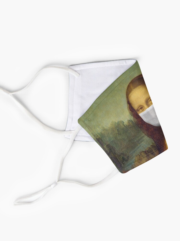 Alternate view of Mona Lisa Face Mask for Renaissance Art Lovers - Coronavirus Face Masks Mask