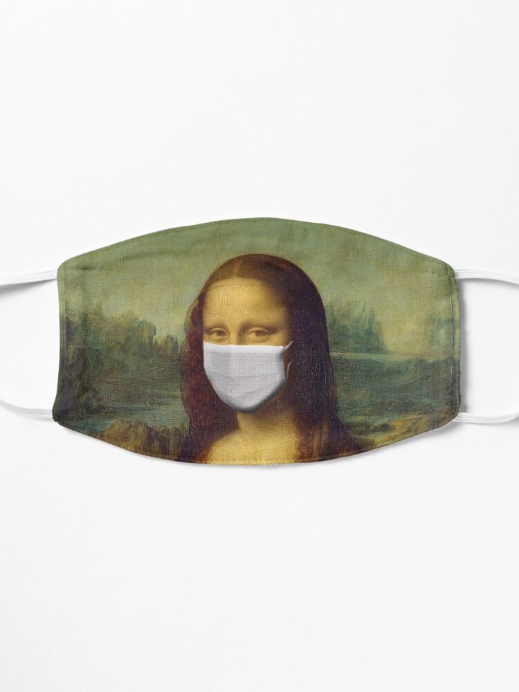 Alternate view of Mona Lisa Face Mask for Renaissance Art Lovers - Coronavirus Face Masks Mask