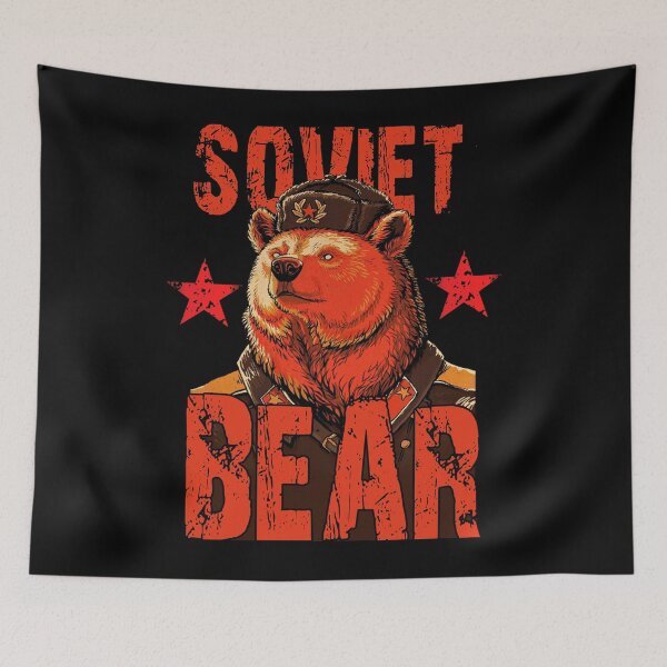 Item preview, Vintage Soviet Army Russian Bear Soldier USSR Retro CCCP  designed and sold by TopTeeShop.