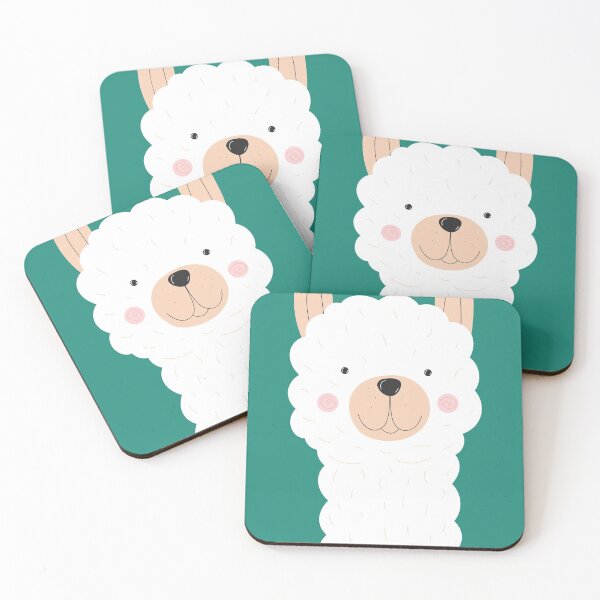 Item preview, Cute Teal Llama Face designed and sold by 3bythelake.
