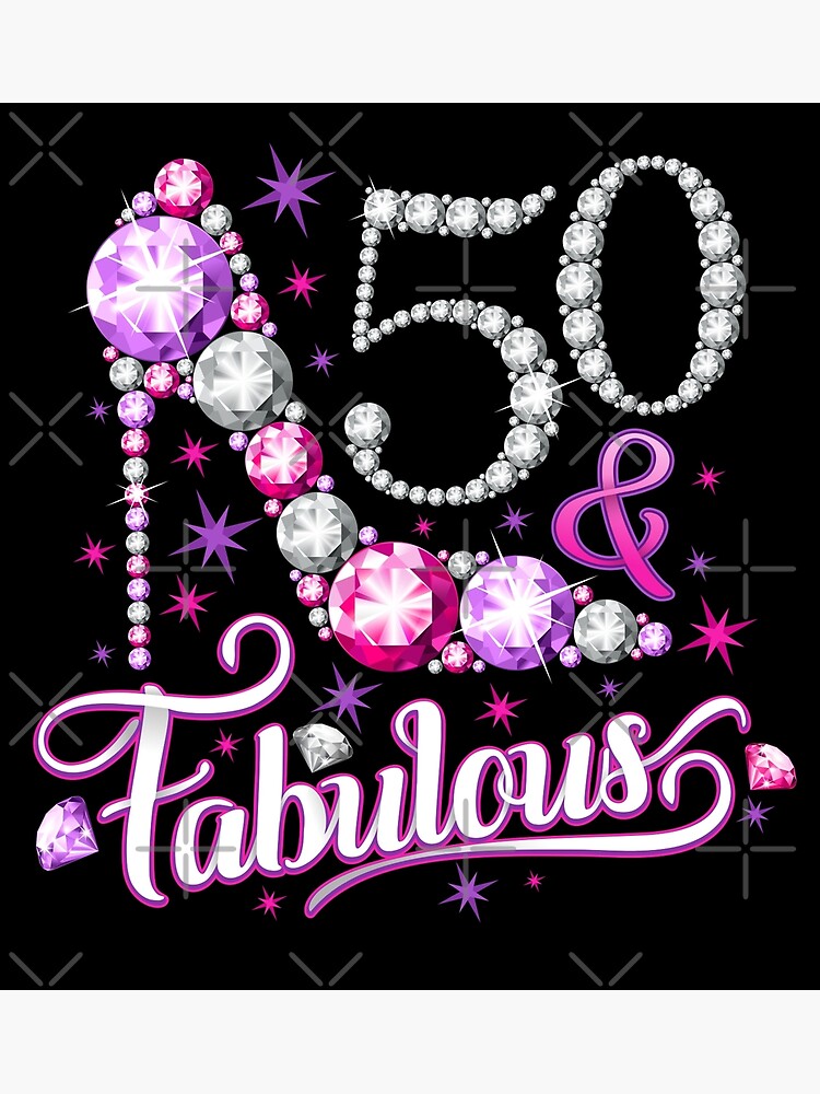 50th Birthday design. 50 & Fabulous lady’s design | Greeting Card