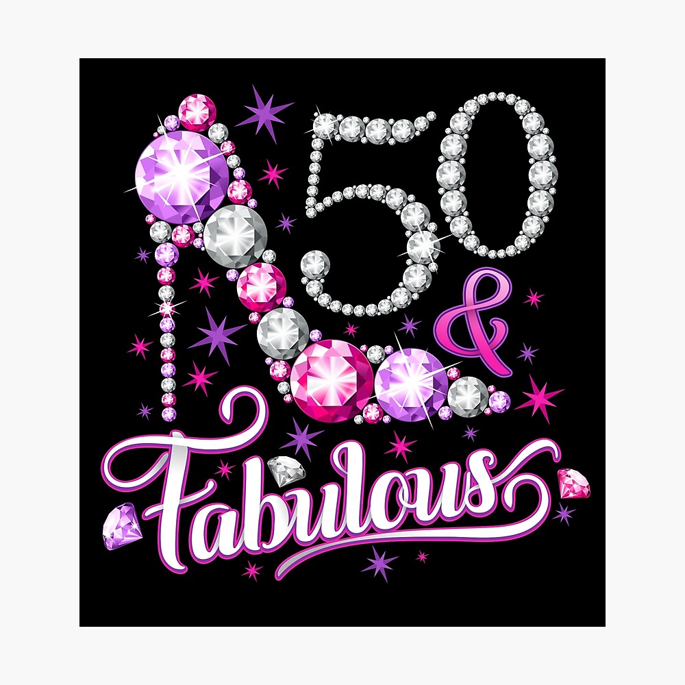 Korea banaan vermogen 50th Birthday design. 50 & Fabulous lady's design" Poster for Sale by  iclipart | Redbubble