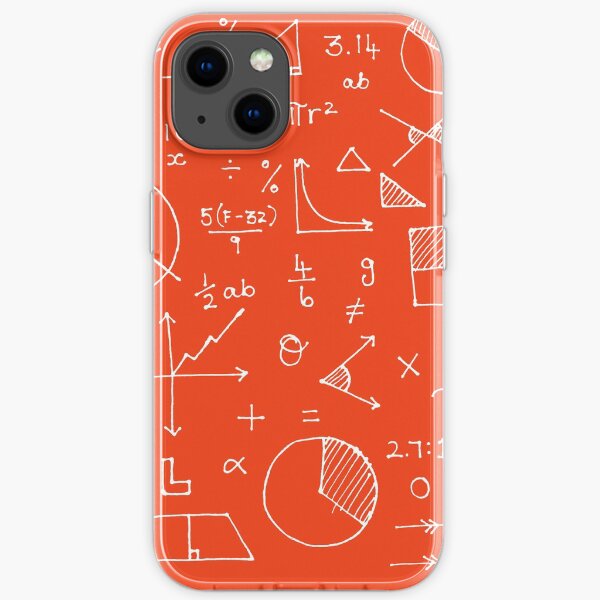 Math formulae (red) iPhone Soft Case