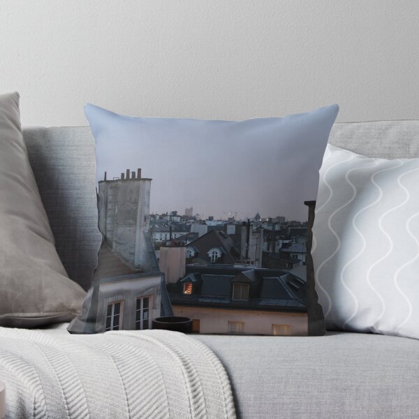 Parisian rooftops Throw Pillow