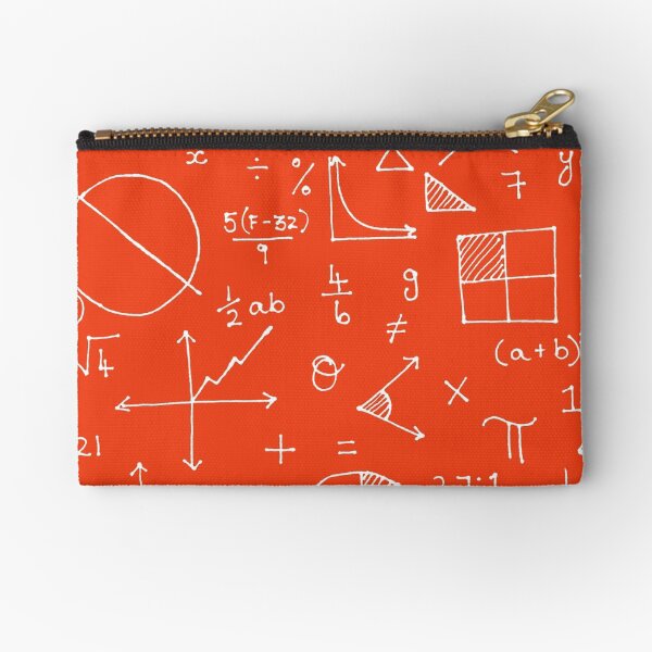 Math formulae (red) Zipper Pouch