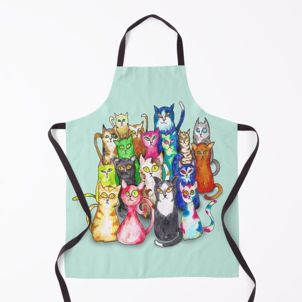 Item preview, Gang of colorful cats designed and sold by Bwiselizzy.