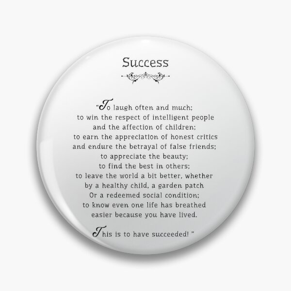 Item preview, Success poem by Ralph Waldo Emerson designed and sold by LaziniArts.
