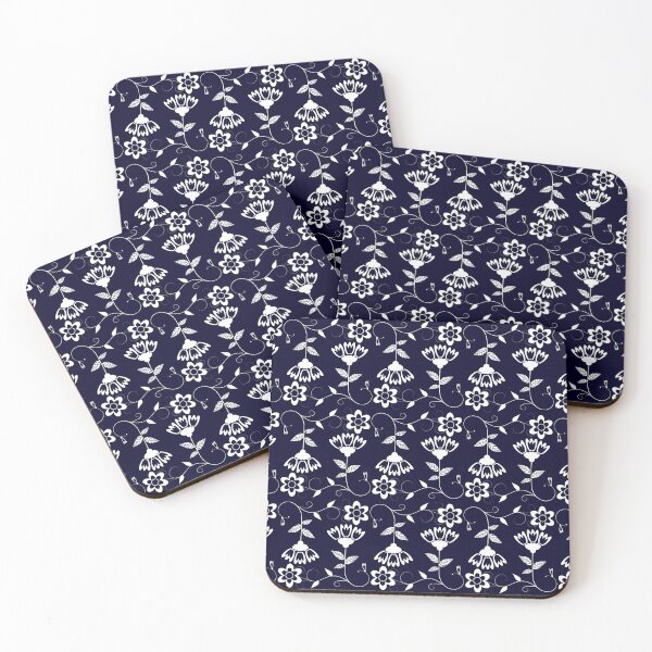 Item preview, Pattern flowers blue white designed and sold by ChrissiCreation.
