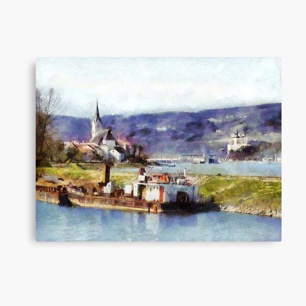 Ybbs an der Donau Harbour Canvas Print