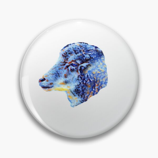 Item preview, Blue watercolor farm sheep designed and sold by conceptDVS.