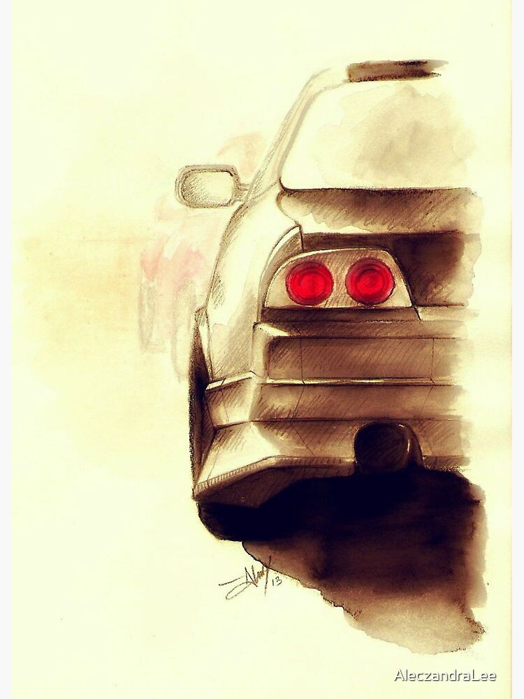Nissan Skyline Gtr R33 Drift Greeting Card By Aleczandralee Redbubble