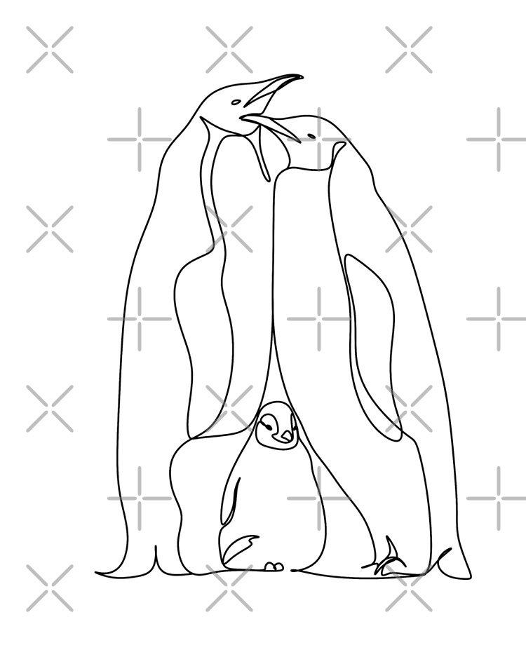 Premium Vector  Hand drawn penguin in doodle style sketch. line art and  color. kids education