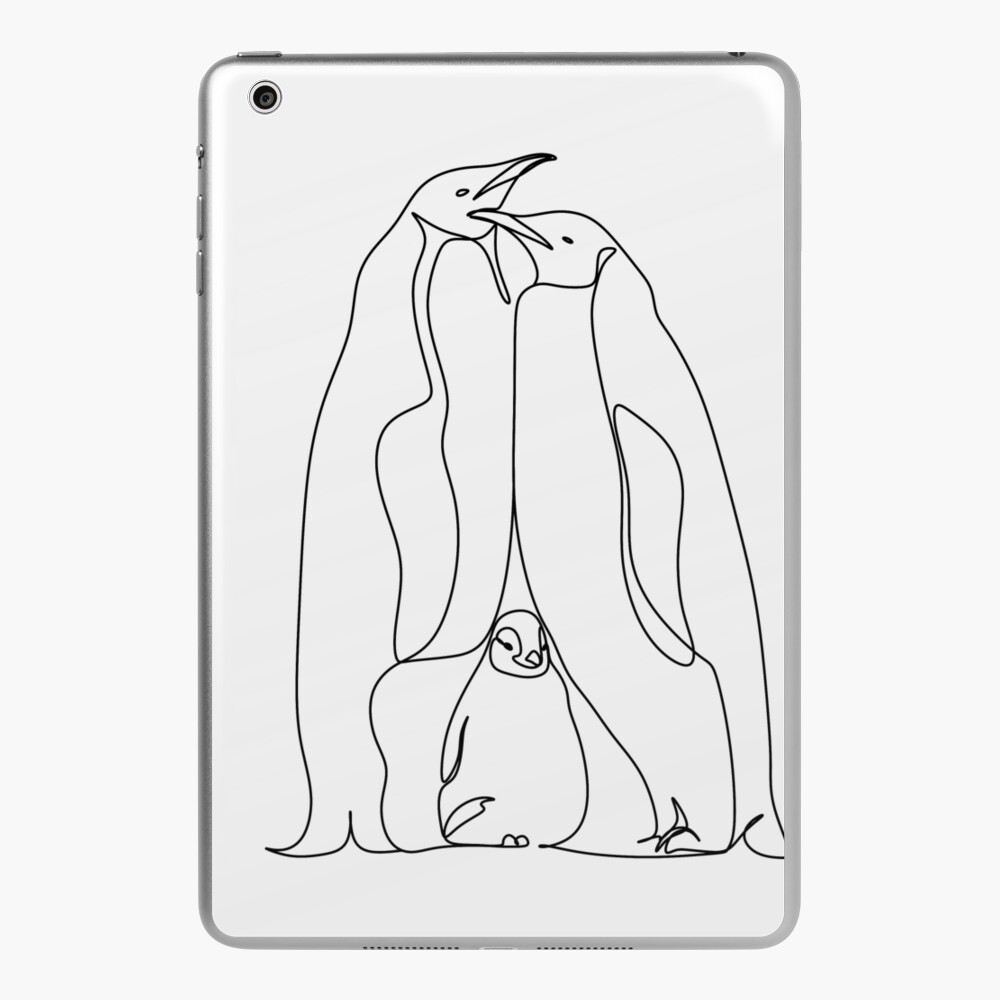 Premium Vector  Hand drawn penguin in doodle style sketch. line art and  color. kids education