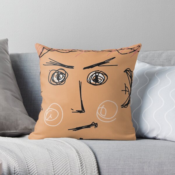 George Orange Throw Pillow