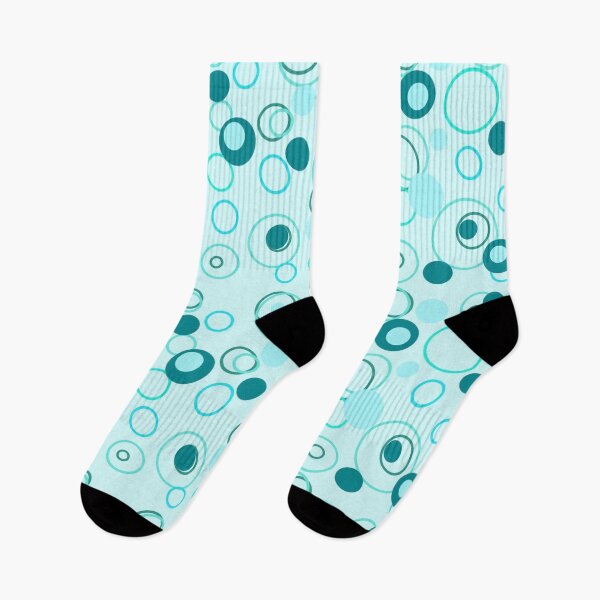 Item preview, aqua and blue circles pattern designed and sold by nannadesign.