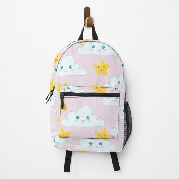 Item preview, Kids cloud and stars print with pink background designed and sold by Ysas.