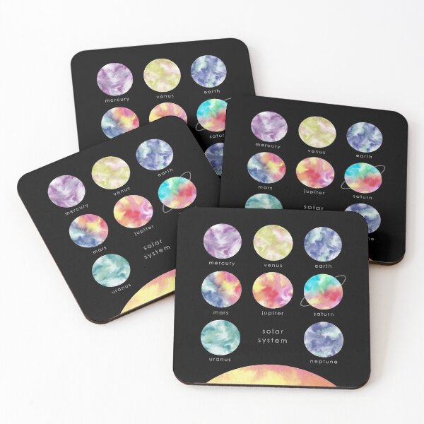 Item preview, Minimalist Watercolors Solar System Art designed and sold by ferinefire.