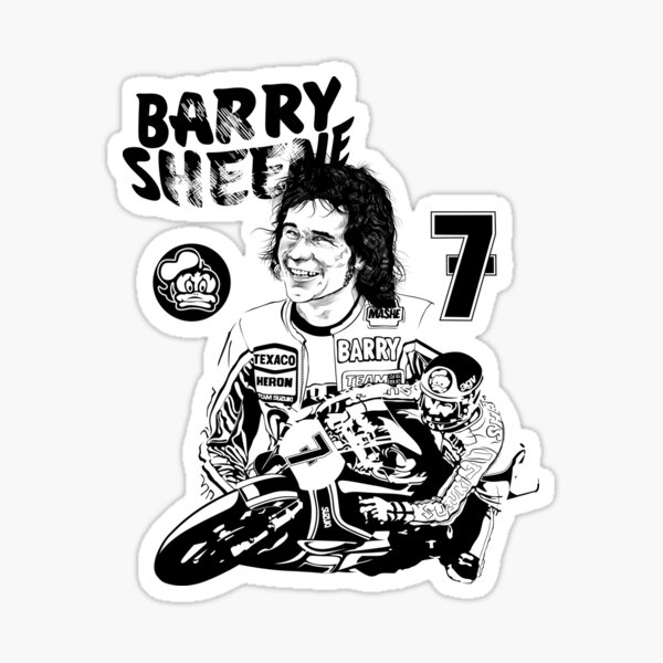 Helmet 4412-0219 Sticker Barry Sheene No.7 Vinyl Decal 