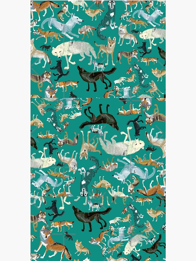 Wolves of the World (Green pattern) by belettelepink