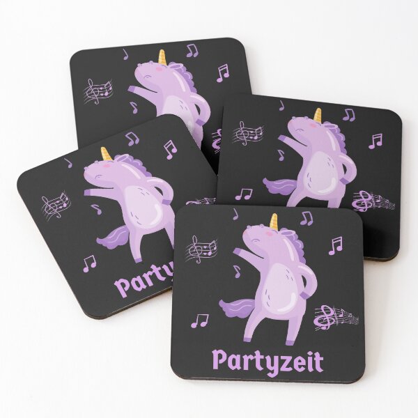 Item preview, Dancing Unicorn Einhorn Deutsch German Party Time Partyzeit designed and sold by Time4German.