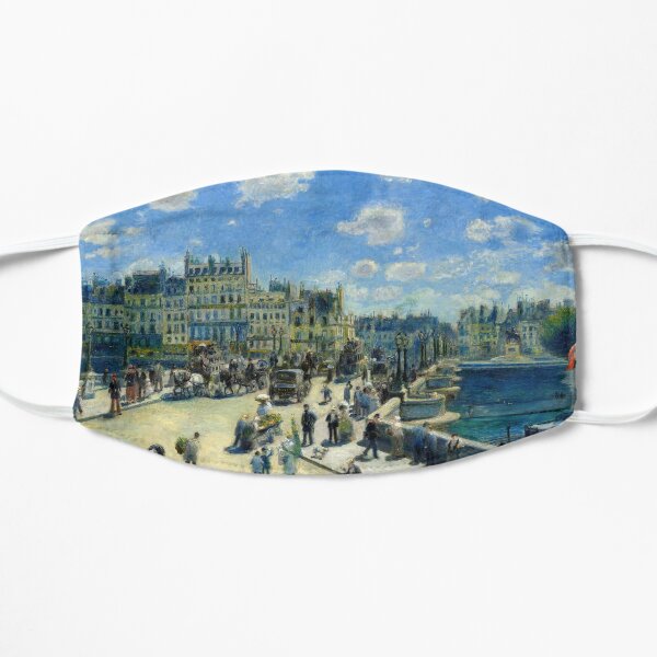 Pont Neuf, Paris, by Auguste Renoir Flat Mask