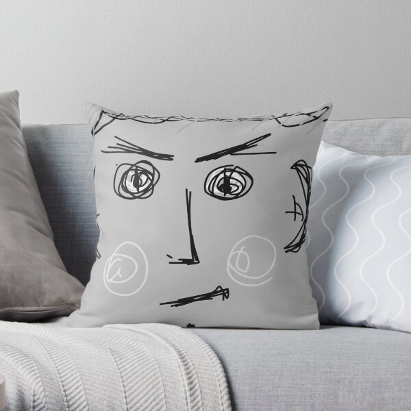 Grey Kelly Throw Pillow