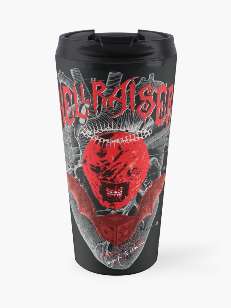 Hellraiser Chatterer Cenobite Hellbound Heart Travel Mug By Nicholasvince Redbubble