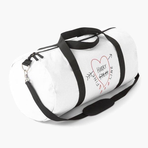 Album Music Styles Fine Line White Text - Red Heart Duffle Bag