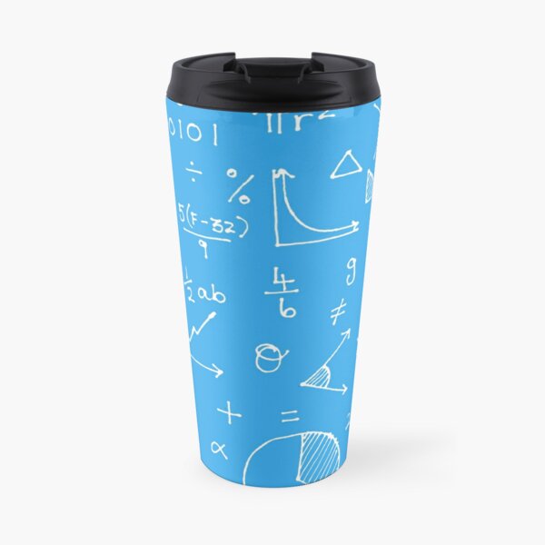 Math formulae (blue) Travel Mug