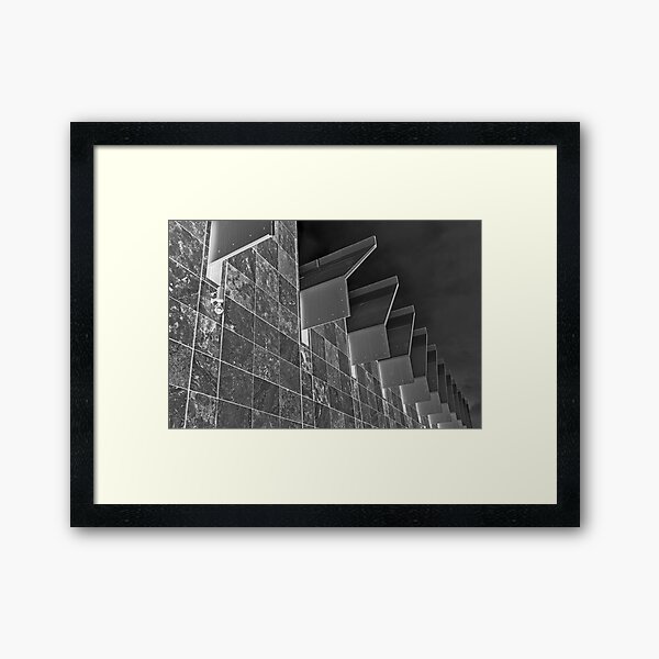Black and White Abstract of LACMA Framed Art Print