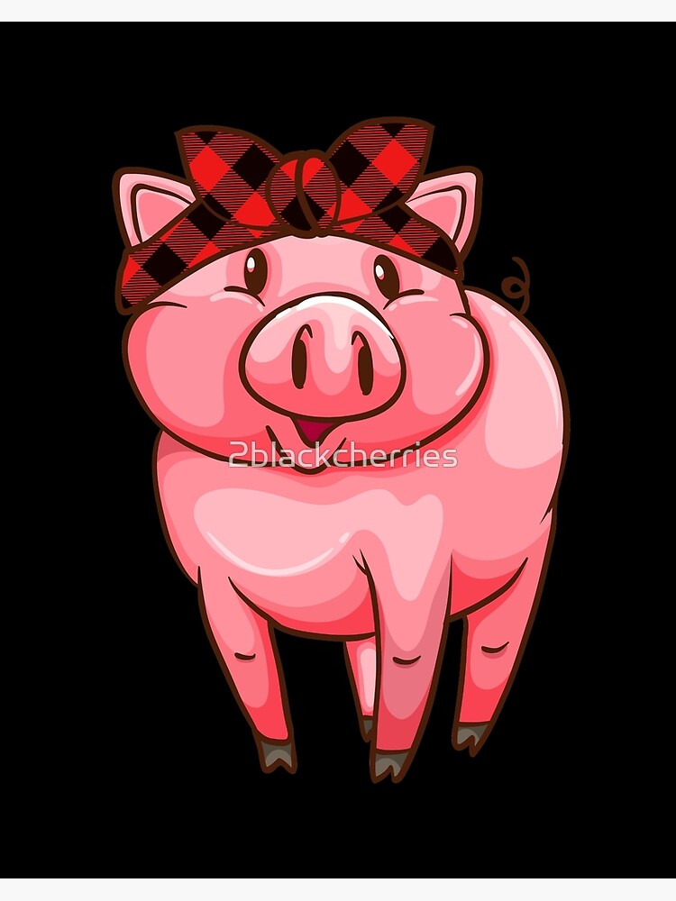 Pig With Bandana Caro T-Shirt. Awesome Gift For Holidays Pig With Bandana Caro T-Shirt. Awesome Gift For Holidays