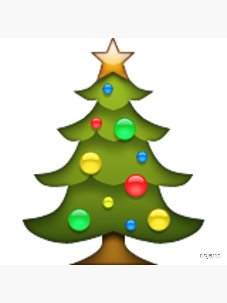 "Christmas Tree Emoji" Art Print by nojams Redbubble