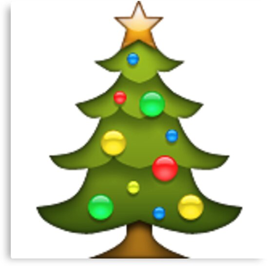 "Christmas Tree Emoji" Canvas Prints by nojams | Redbubble