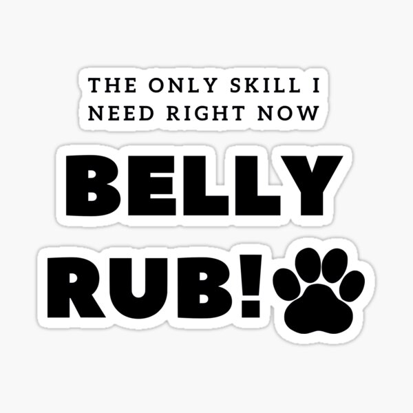 Belly Rub Dogs Sticker