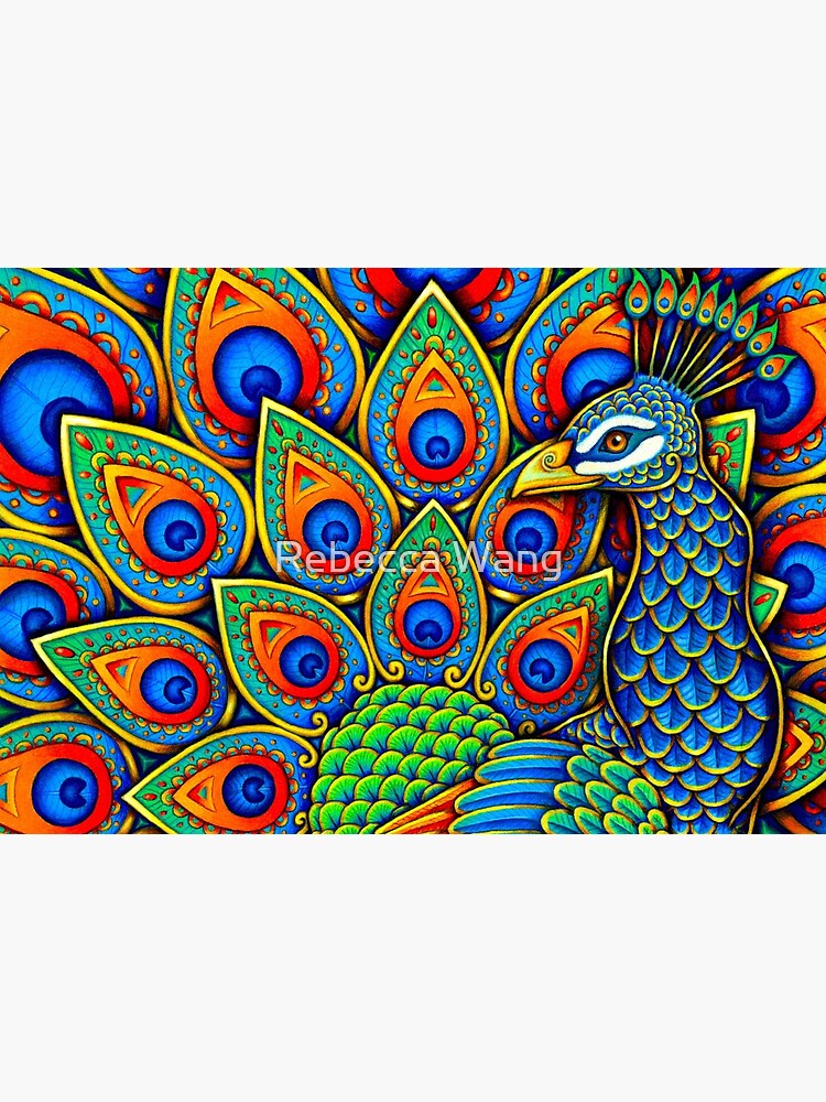 Colorful Paisley Peacock Rainbow Bird by lioncrusher