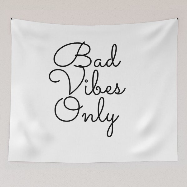Item preview, Bad Vibes Only Cursive Writing designed and sold by ShakePoD.