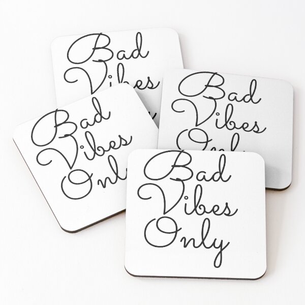 Item preview, Bad Vibes Only Cursive Writing designed and sold by ShakePoD.