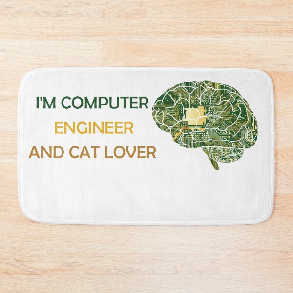 Item preview,  I'M COMPUTER ENGINEER AND Cat LOVER , Web Developer, Nerd Gift, Software Engineer Gift, engineer hhh  designed and sold by Soukainadesign.