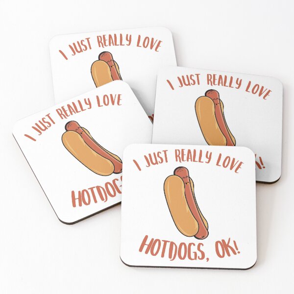 Item preview, I Just Really Love Hotdogs OK Kawaii Hot Dog t shirt designed and sold by Dan66.