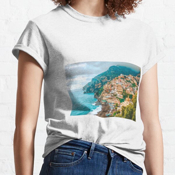 Positano-Camiseta italiana de la Costa de Amalfi para mujer, limones  italianos, suave y cómoda, Henley, estampada, regalo personalizado