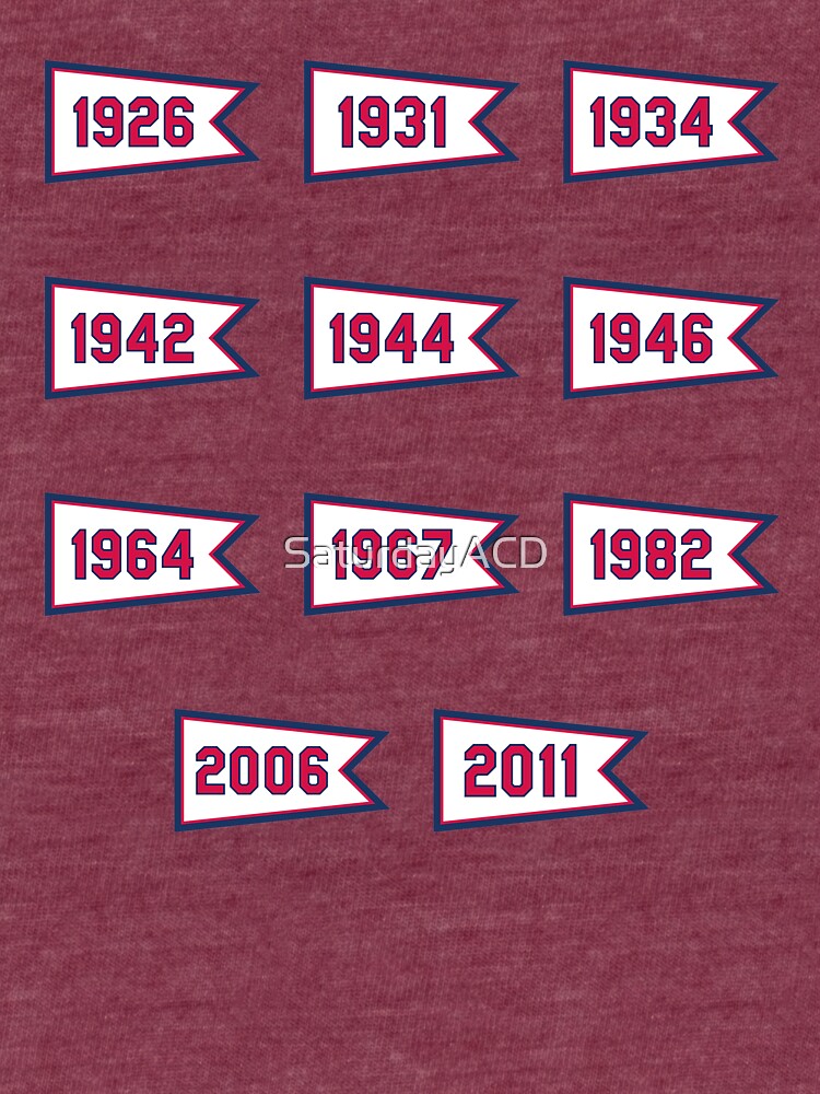 1955 St. Louis Cardinals Artwork: Men's Tri-Blend T-Shirt